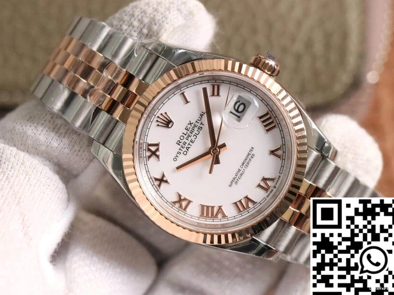 Gold M126231-0015 Rose Datejust Factory EW Rolex 1001